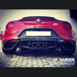 Alfa Romeo 4C Rear Diffuser Flap Deflector - Carbon Fiber - Gloss